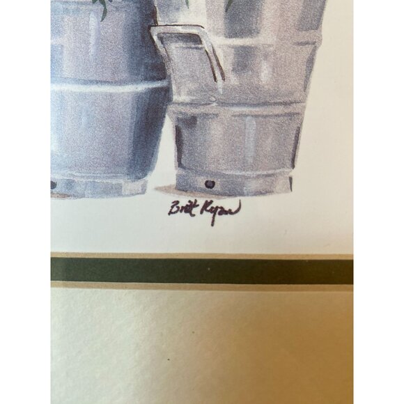 Britt Ryan Set Of 2 Framed Floral Watercolors In Glass With Wooden Frames - Picture 5 of 8